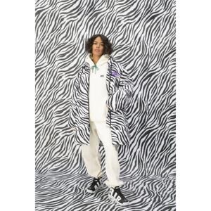 Melody Ehsani x Foot Locker zebra puffer rain jacket